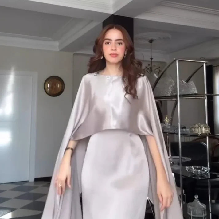 Steel Beige Elegance Cape Set