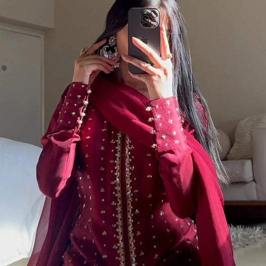 3-Piece Embroidered Suit