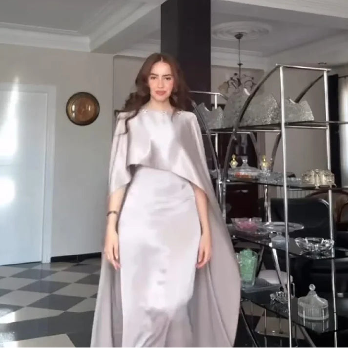 Steel Beige Elegance Cape Set