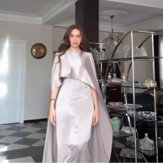 Steel Beige Elegance Cape Set