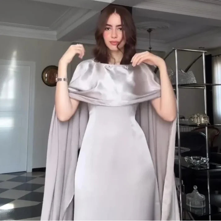 Steel Beige Elegance Cape Set
